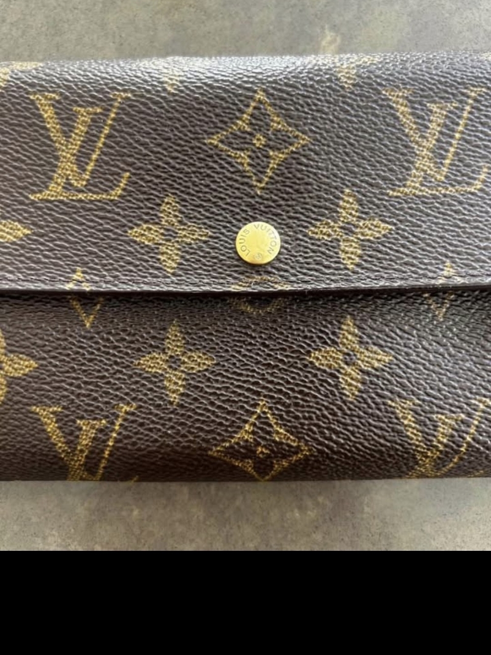 Louis Vuitton Monogram Canvas Wallet in Brown and Gold